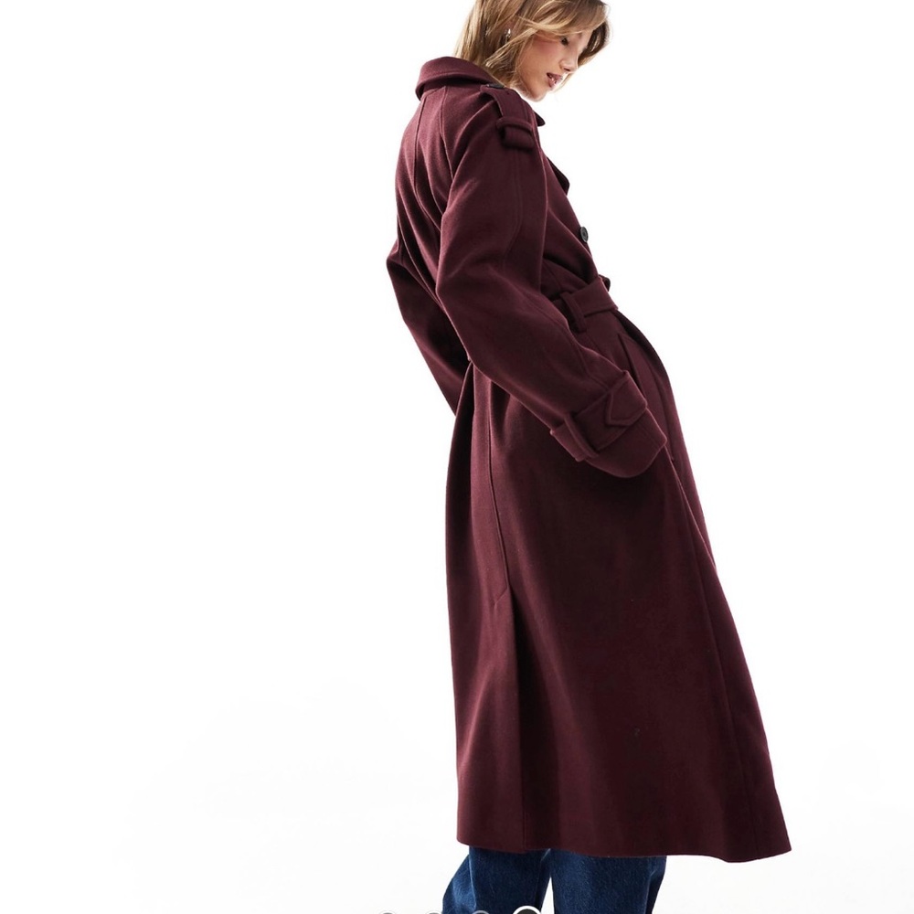 ASOS Design Burgundy Coat